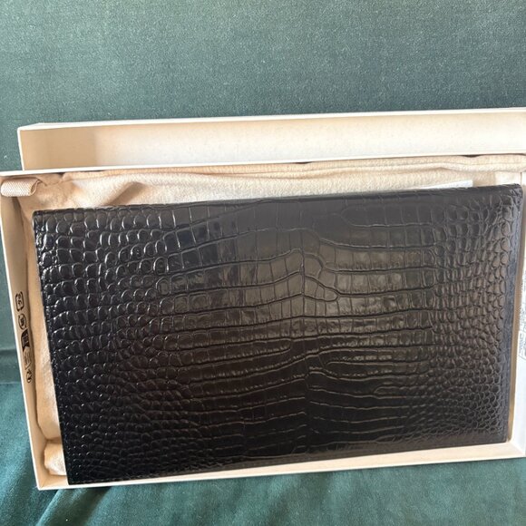 UPTOWN POUCH IN CROCODILE-EMBOSSED SHINY LEATHER - Picture 5 of 7